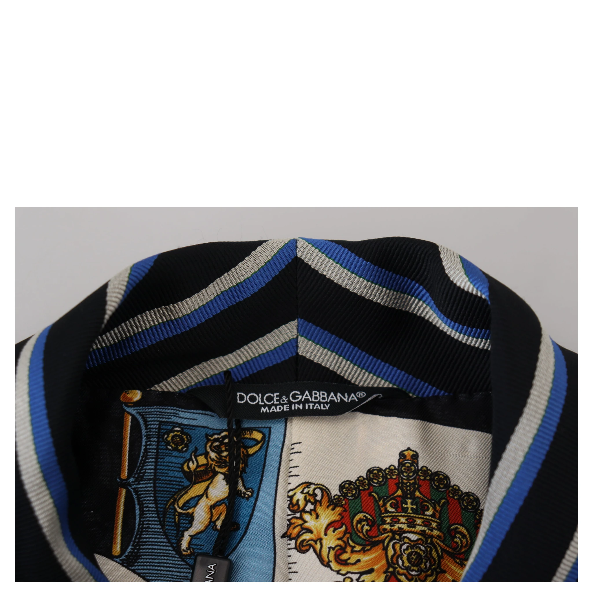 Black Blue Martini Printed Lining Robe