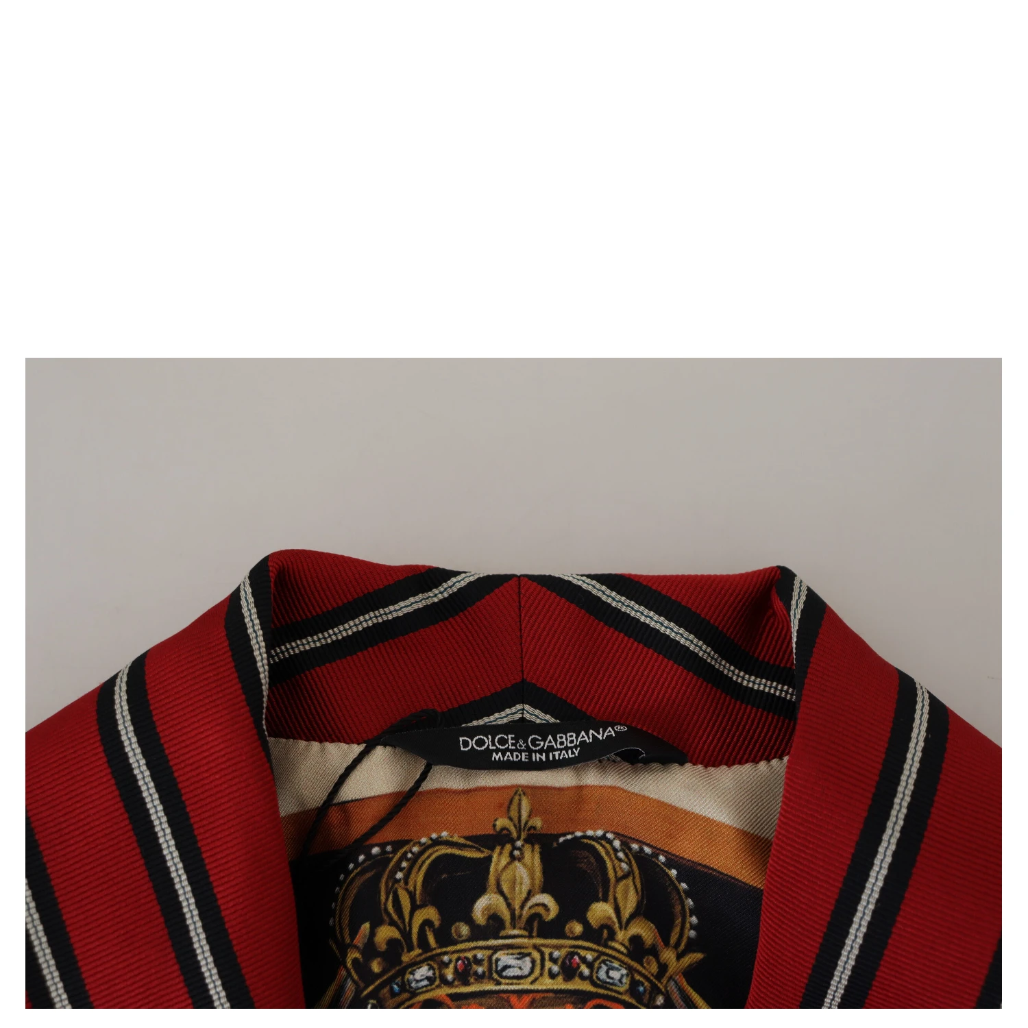 Red Striped Martini Printed Lining Robe