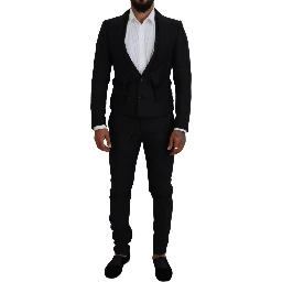 Black Polyester Men 2 Piece MARTINI Suit