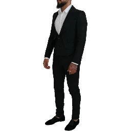 Black Polyester Men 2 Piece MARTINI Suit