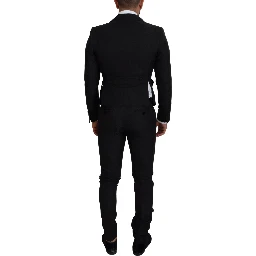 Black Polyester Men 2 Piece MARTINI Suit