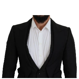 Black Polyester Men 2 Piece MARTINI Suit