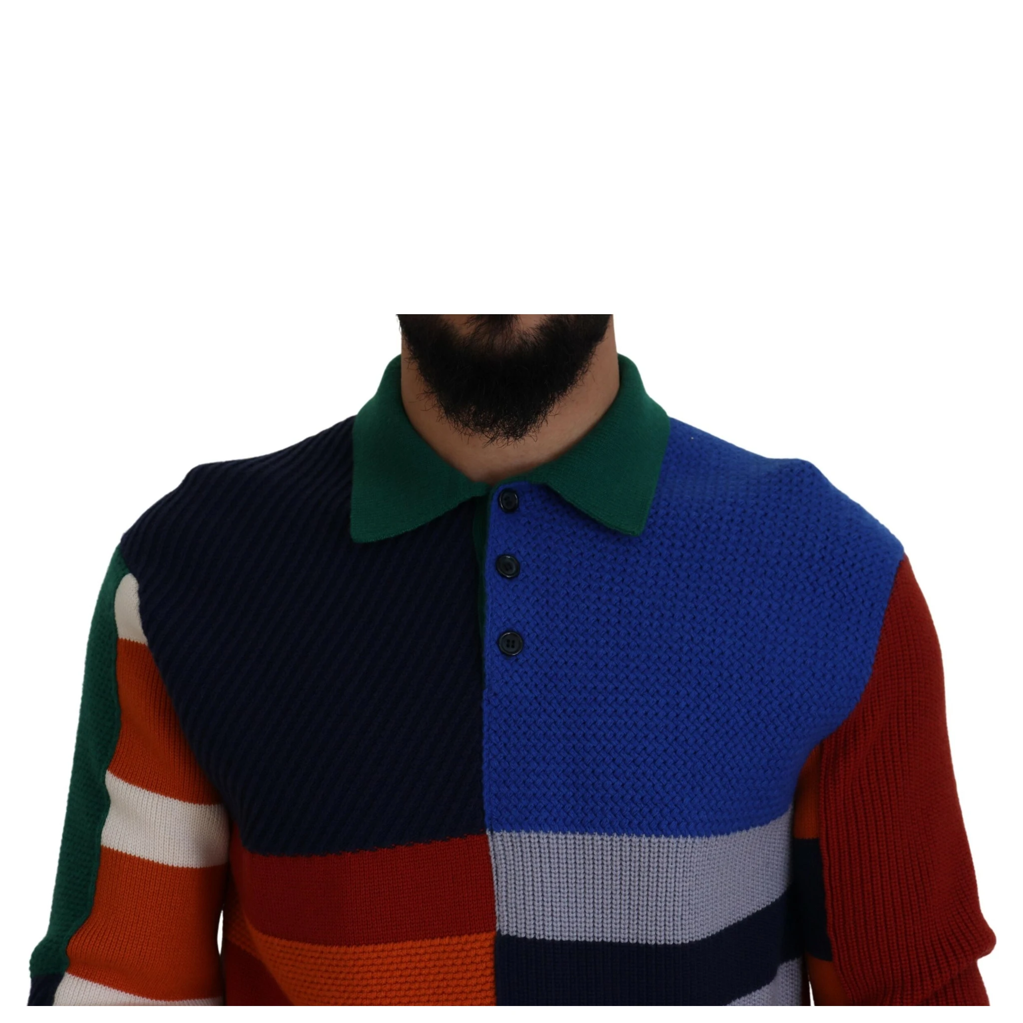 Multicolor Stripes Wool Pullover Sweater