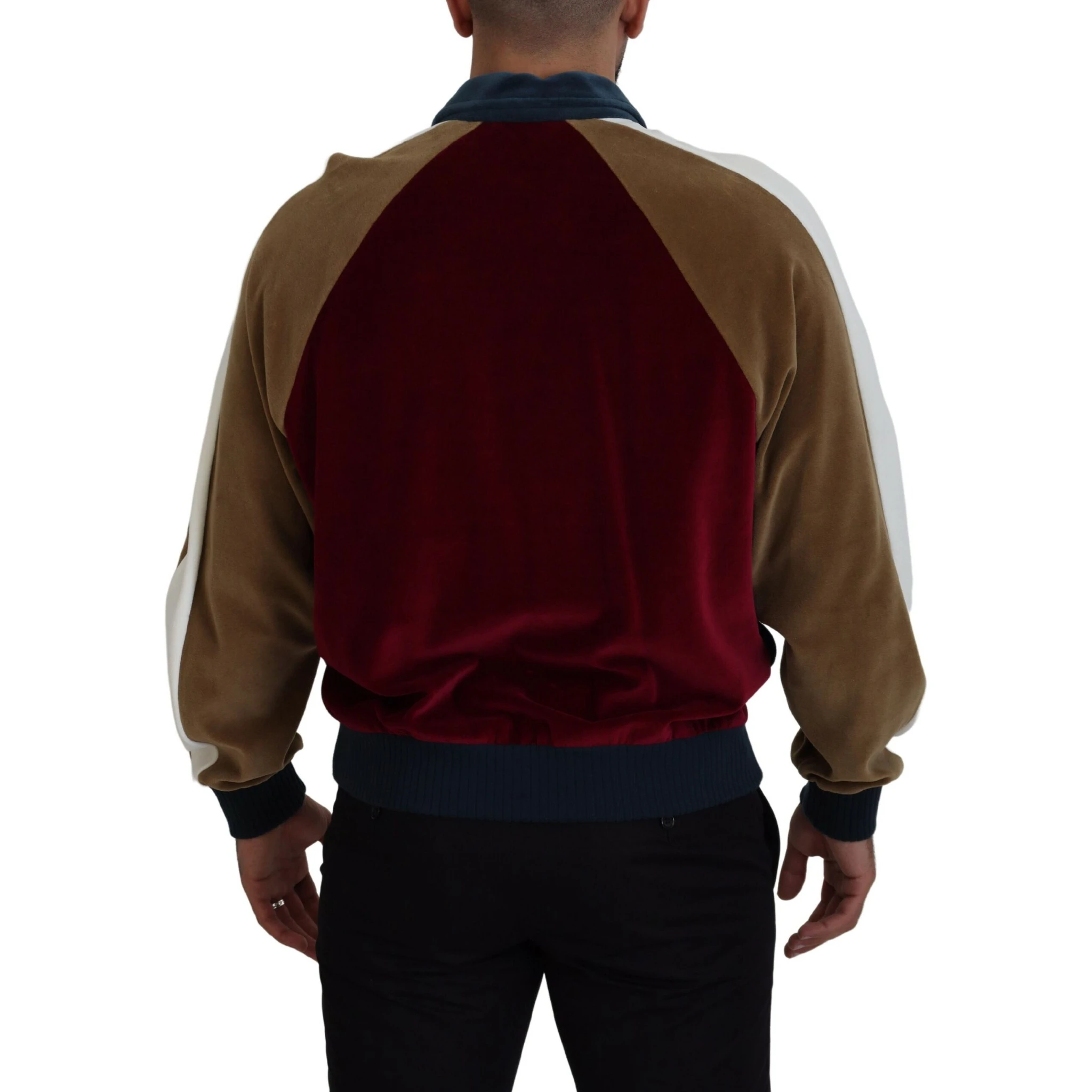 Multicolor Cotton Collared Pullover Sweater