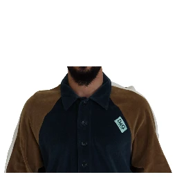 Multicolor Cotton Collared Pullover Sweater