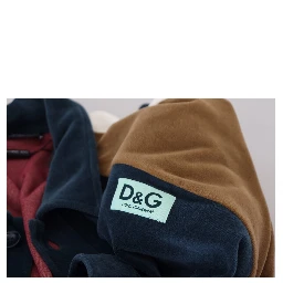 Multicolor Cotton Collared Pullover Sweater