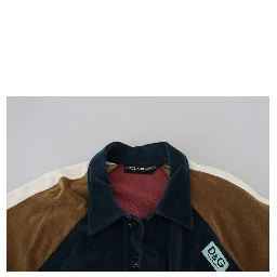 Multicolor Cotton Collared Pullover Sweater