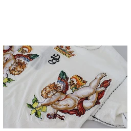White Printed Short Sleeves Men T-shirt