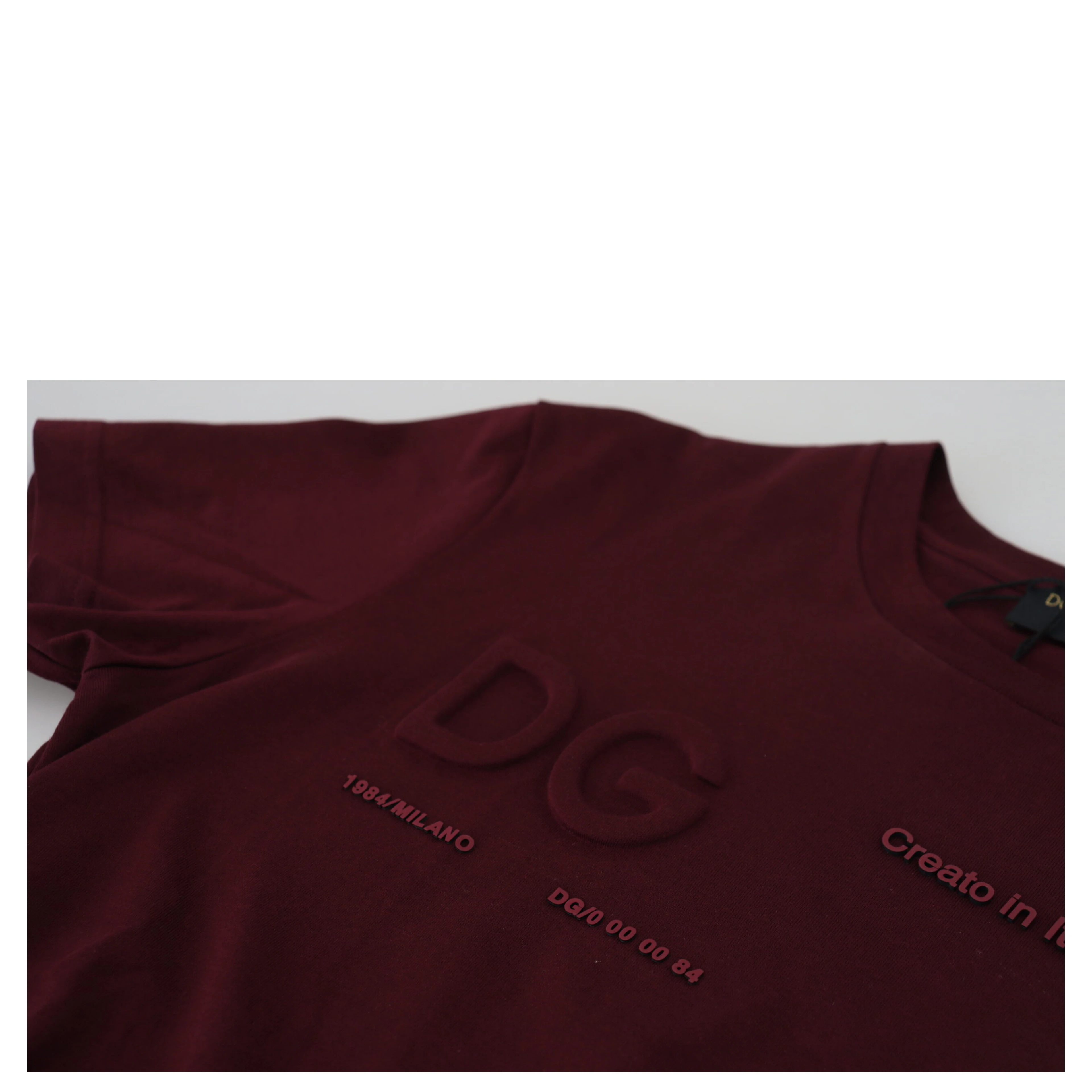 Maroon Printed Short Sleeves Men T-shirt