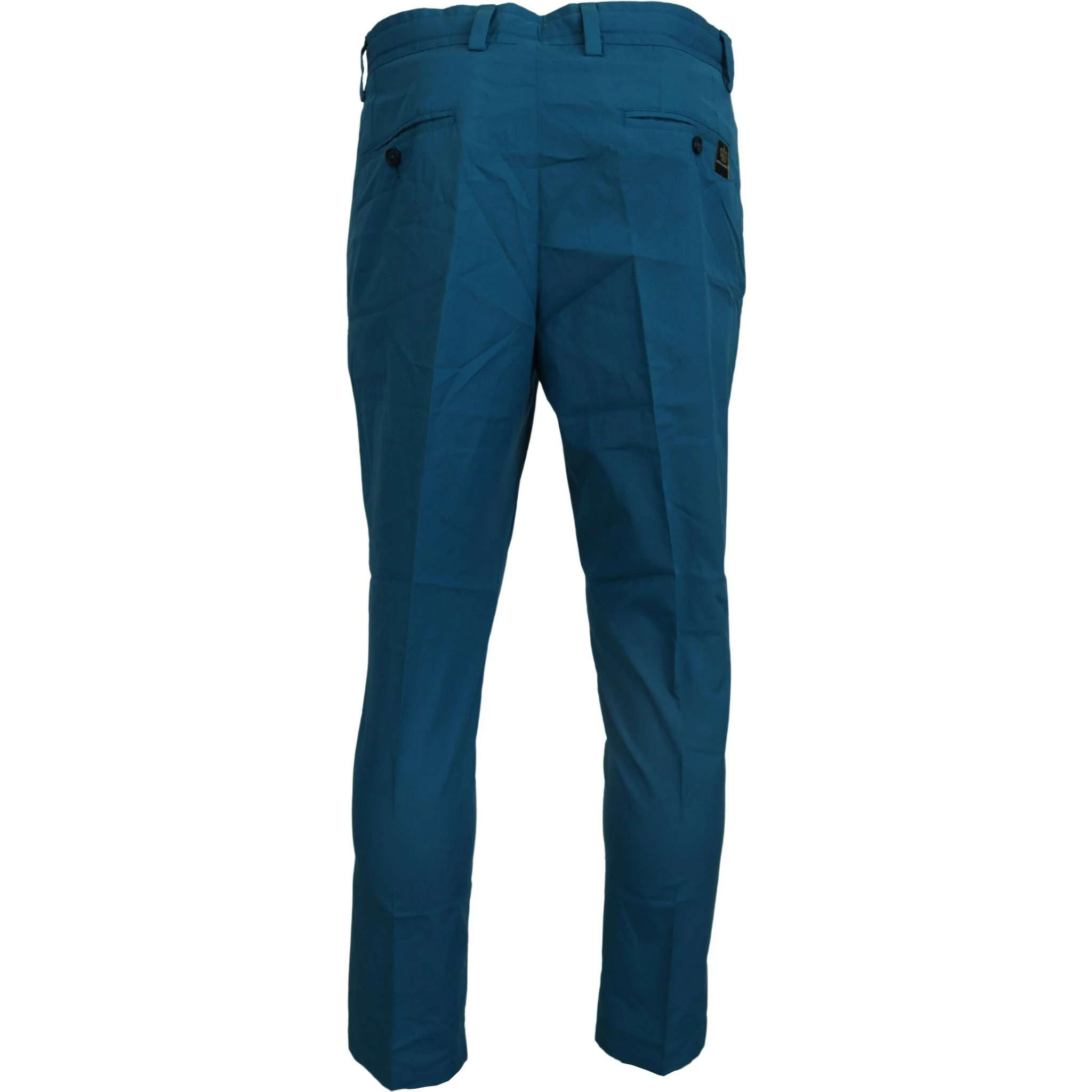 Blue Cotton Chinos Trousers Pants