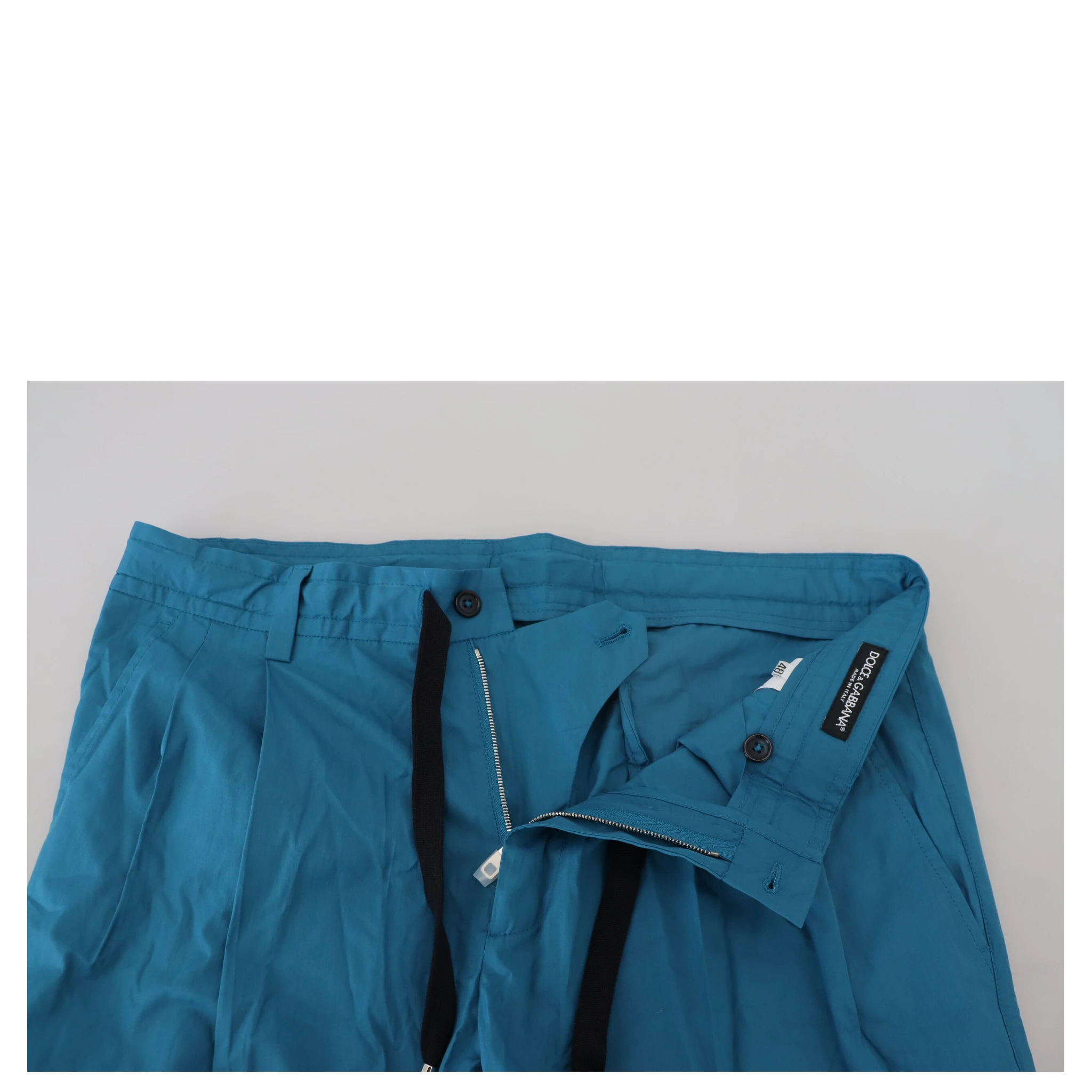 Blue Cotton Chinos Trousers Pants