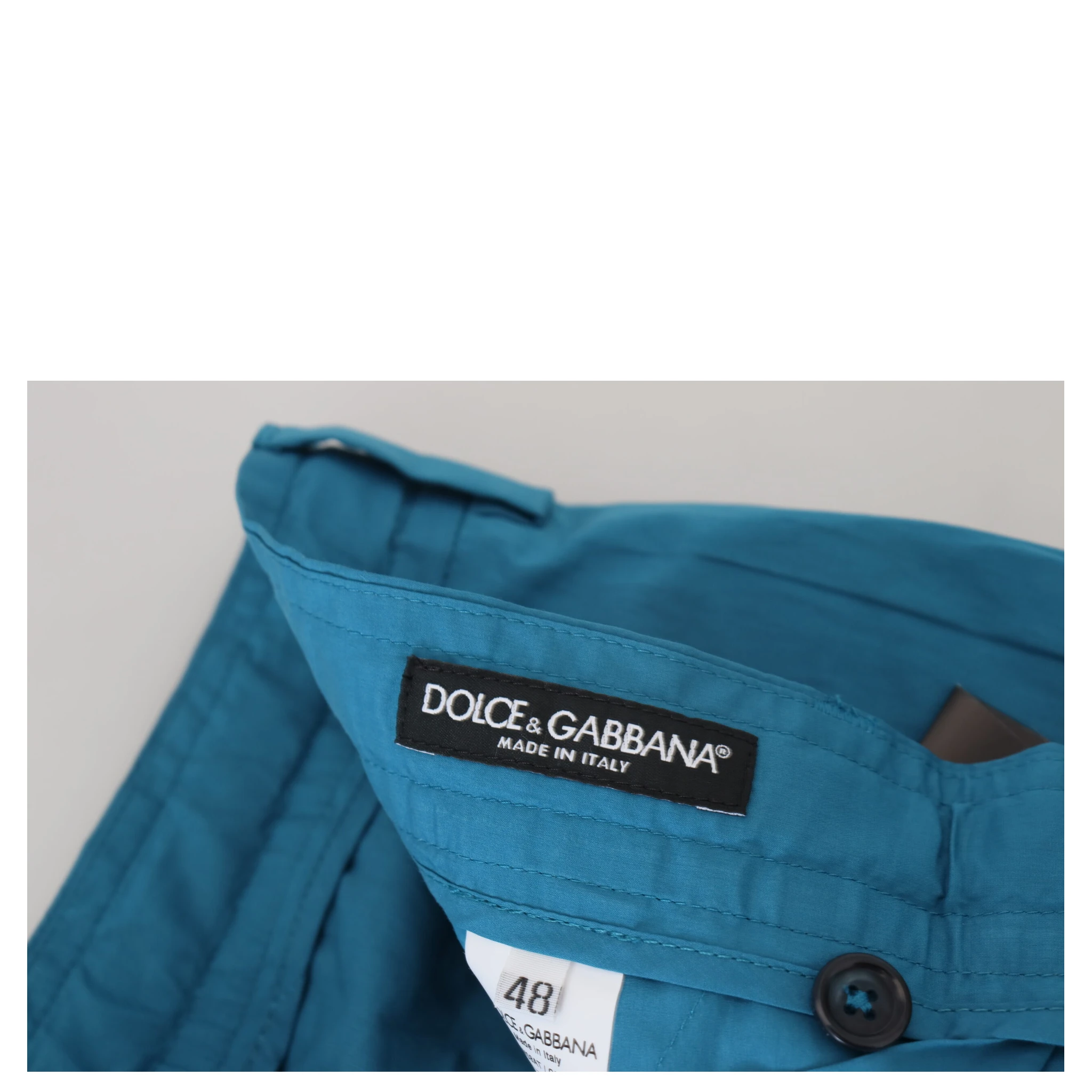 Blue Cotton Chinos Trousers Pants