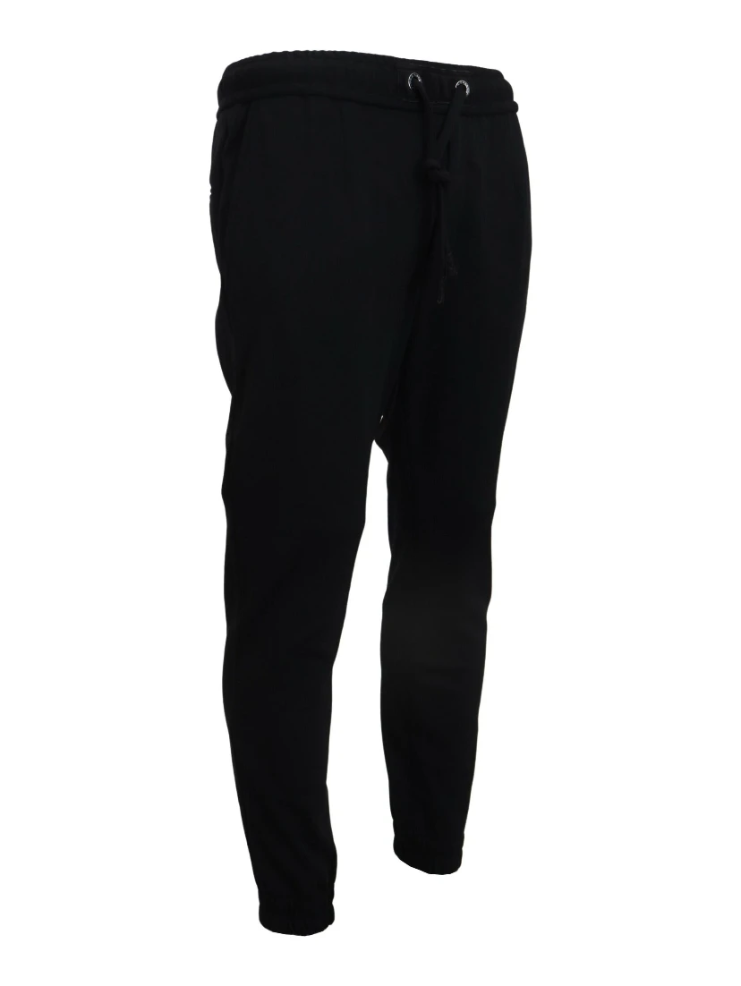 Black Mens Sport Wool Sweatpants Pants