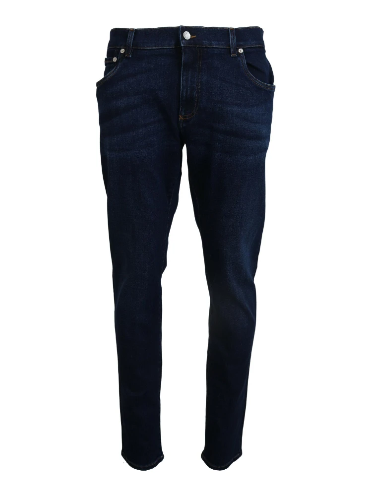 Dark Blue Cotton Denim SKINNY Jeans