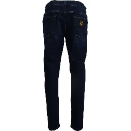 Dark Blue Cotton Denim SKINNY Jeans