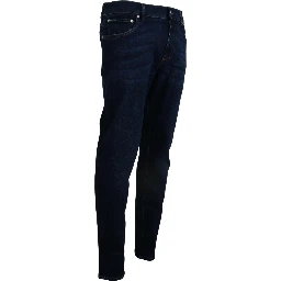 Dark Blue Cotton Denim SKINNY Jeans