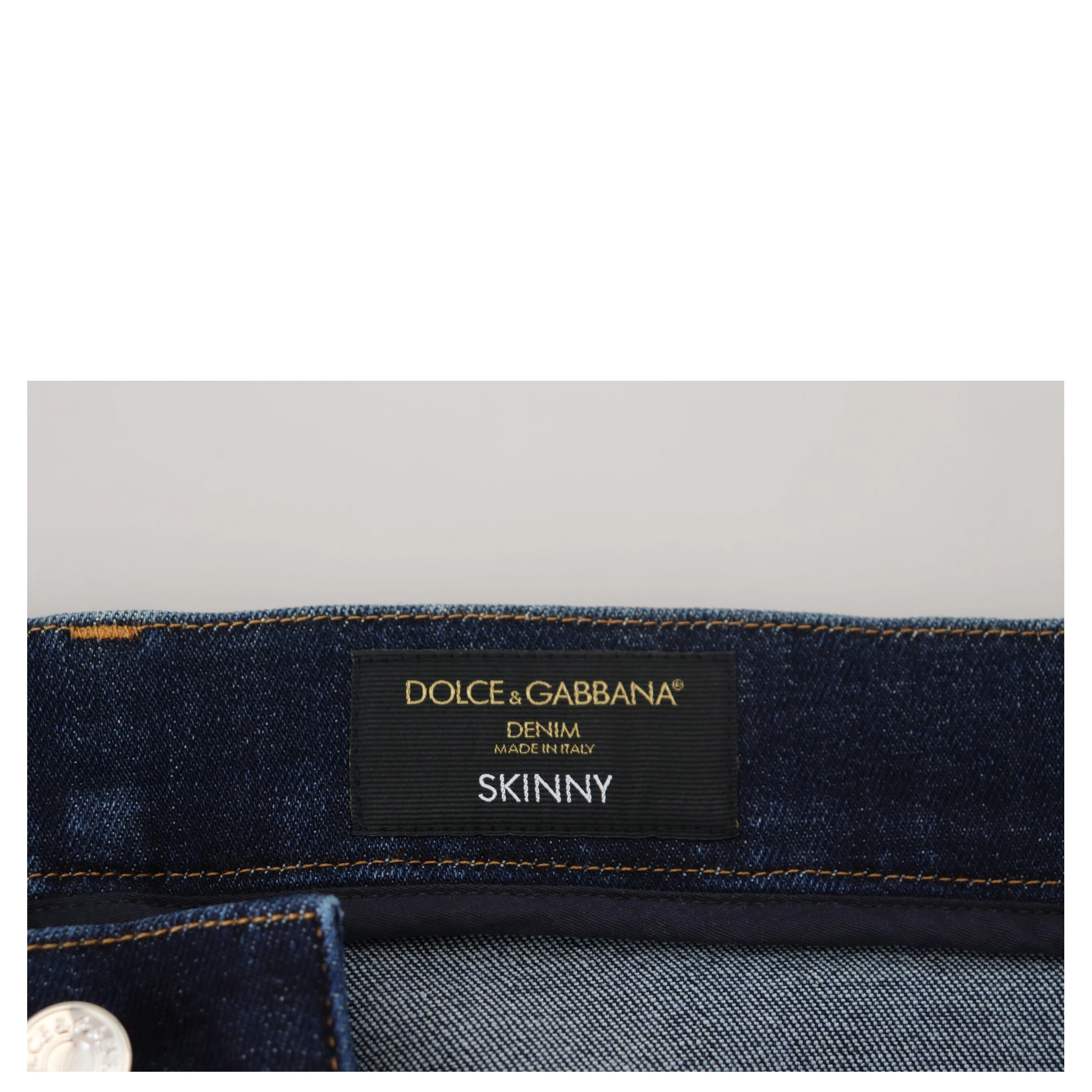 Dark Blue Cotton Denim SKINNY Jeans