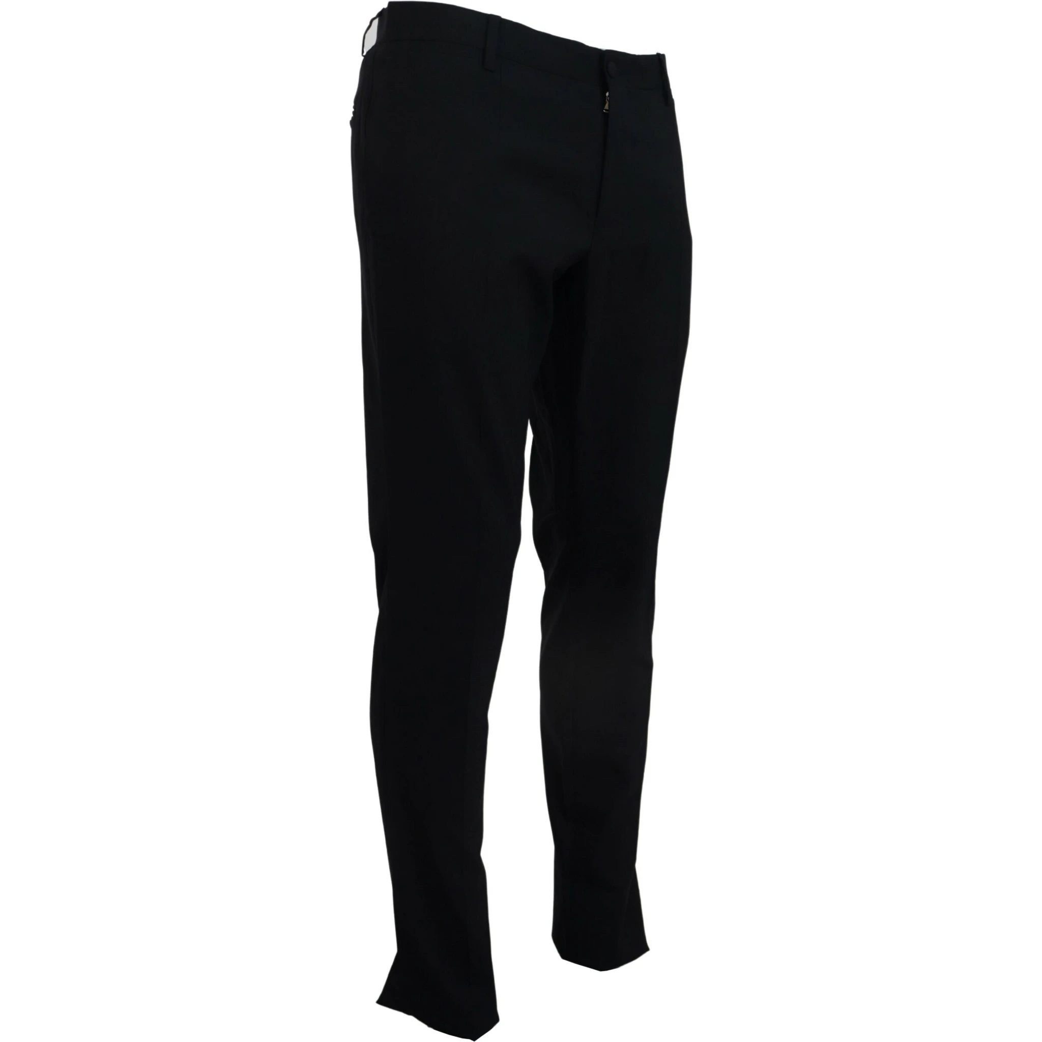 Blue Wool Stretch Dress Formal Slim Fit Pant