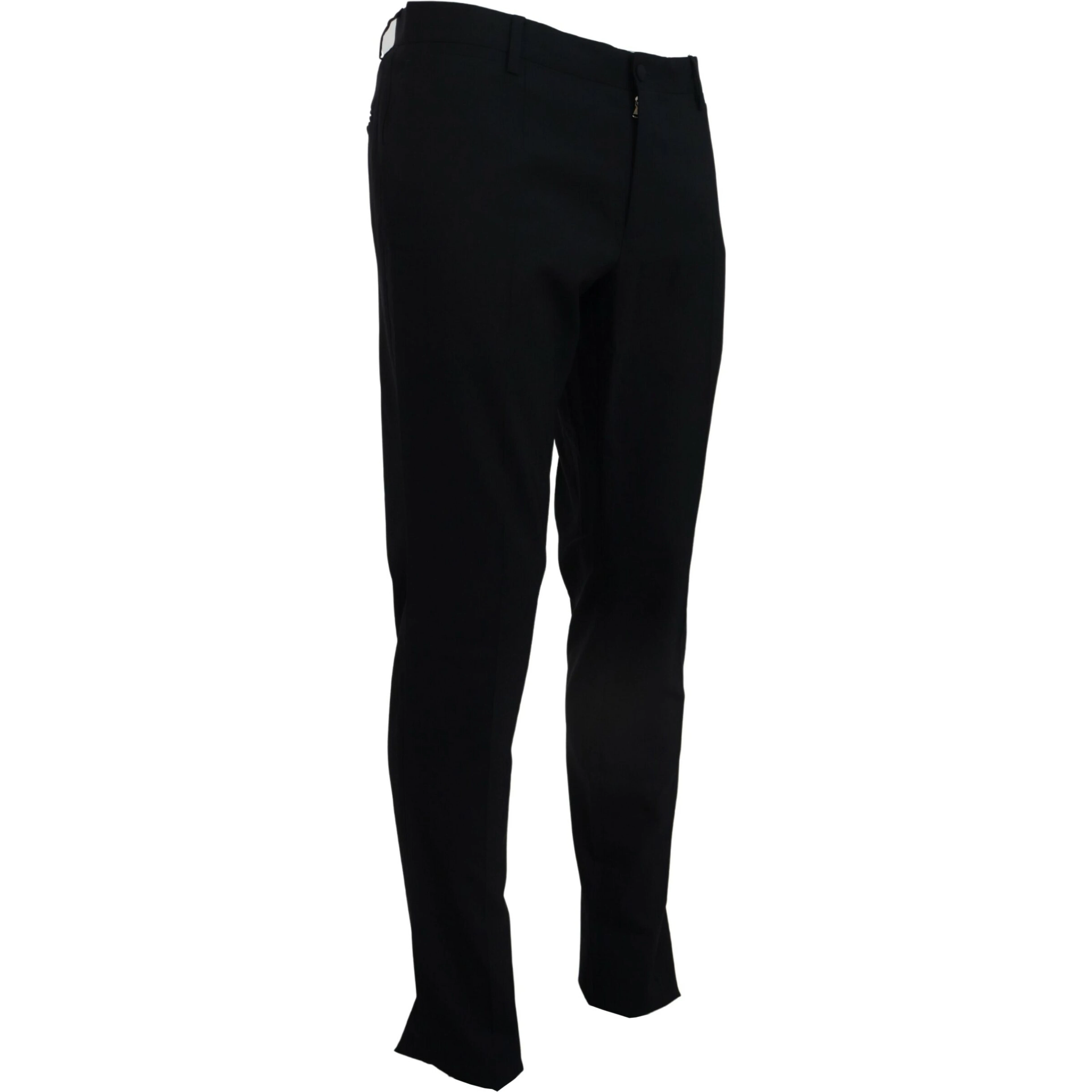 Blue Wool Stretch Dress Formal Slim Fit Pant