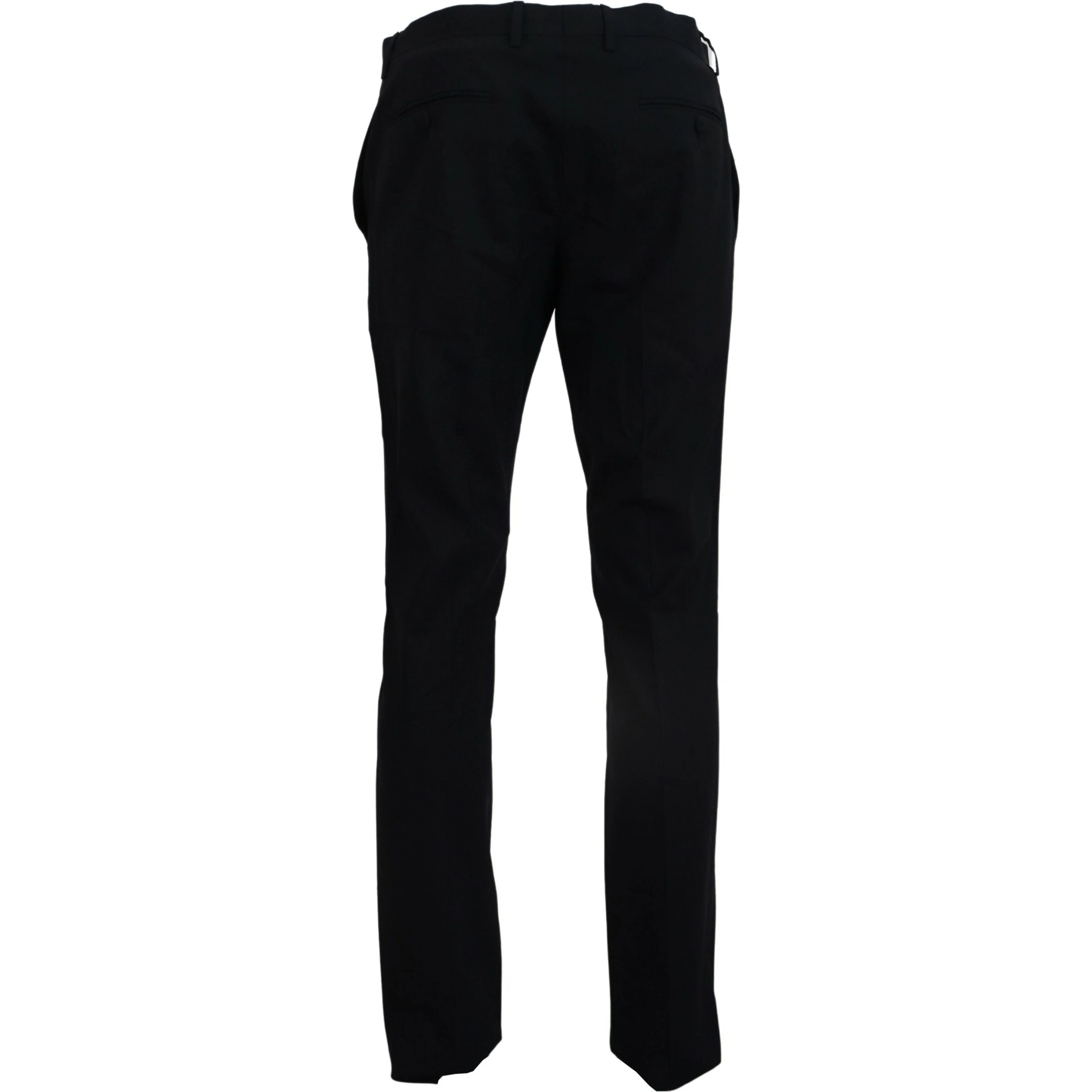 Blue Wool Stretch Dress Formal Slim Fit Pant