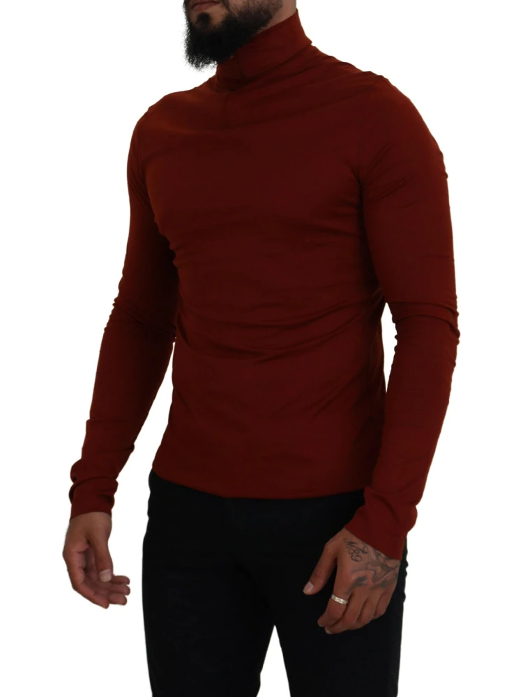 Maroon Cotton Turtle Neck Zip Sweater alternative