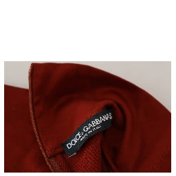 Maroon Cotton Turtle Neck Zip Sweater