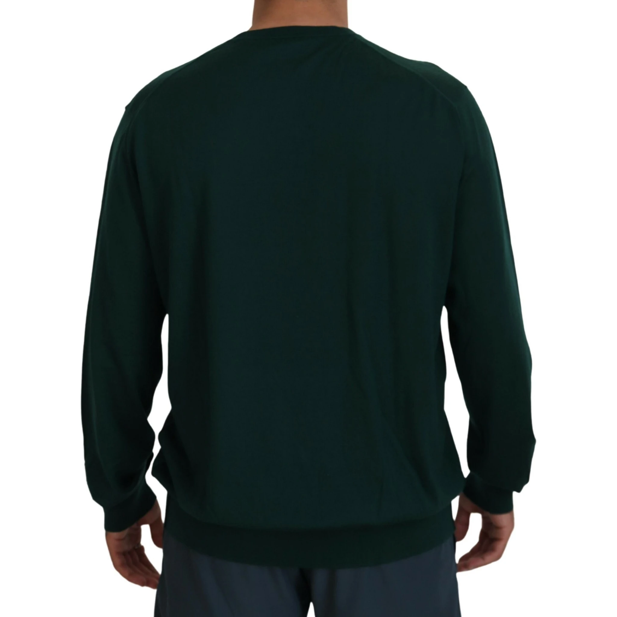 Green Cashmere V-neck Pullover Sweater