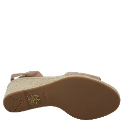 Pink Suede Leather Ankle Strap Sandals