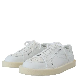 White Leather Low Top Oxford Sneakers Casual Shoes