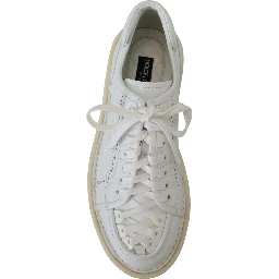 White Leather Low Top Oxford Sneakers Casual Shoes