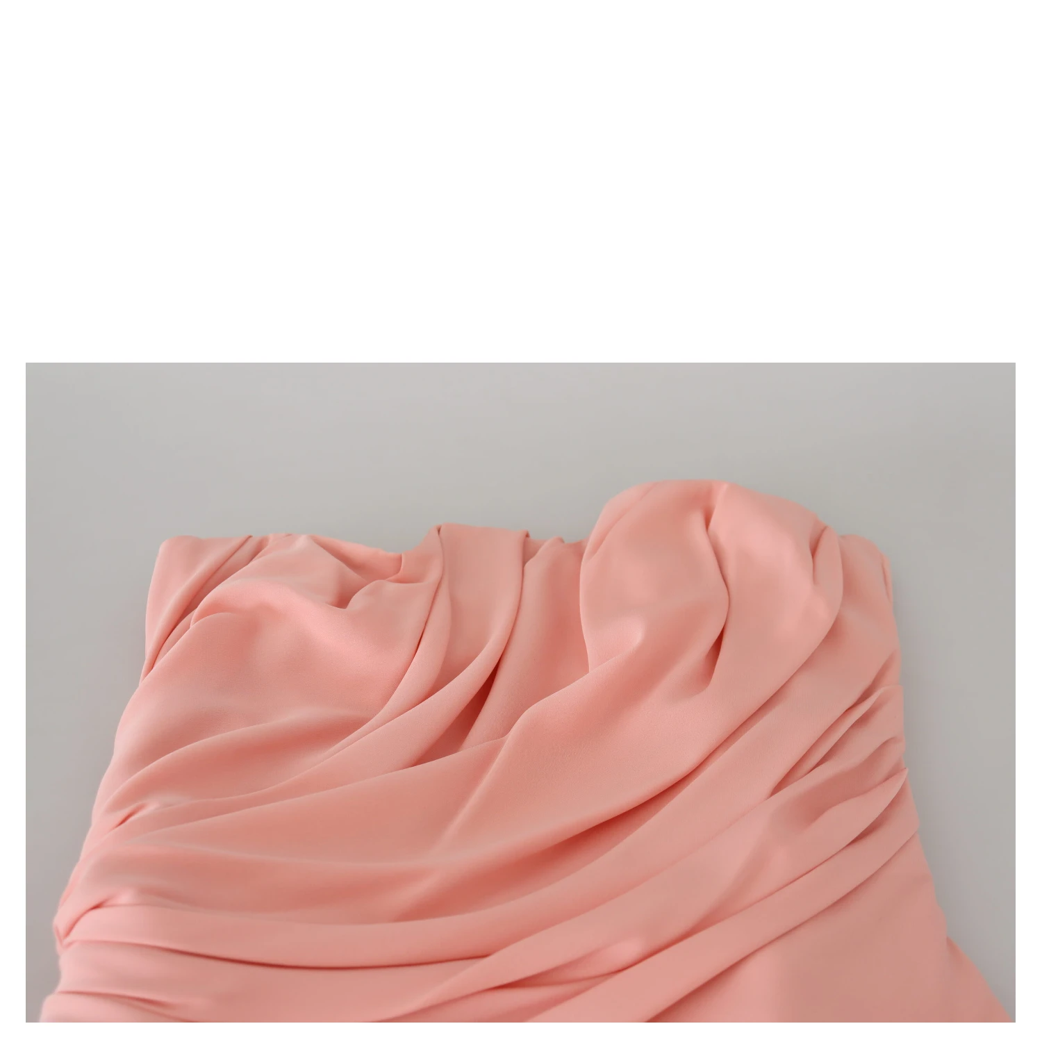 Pink Silk Stretch Strapless Sheath Dress