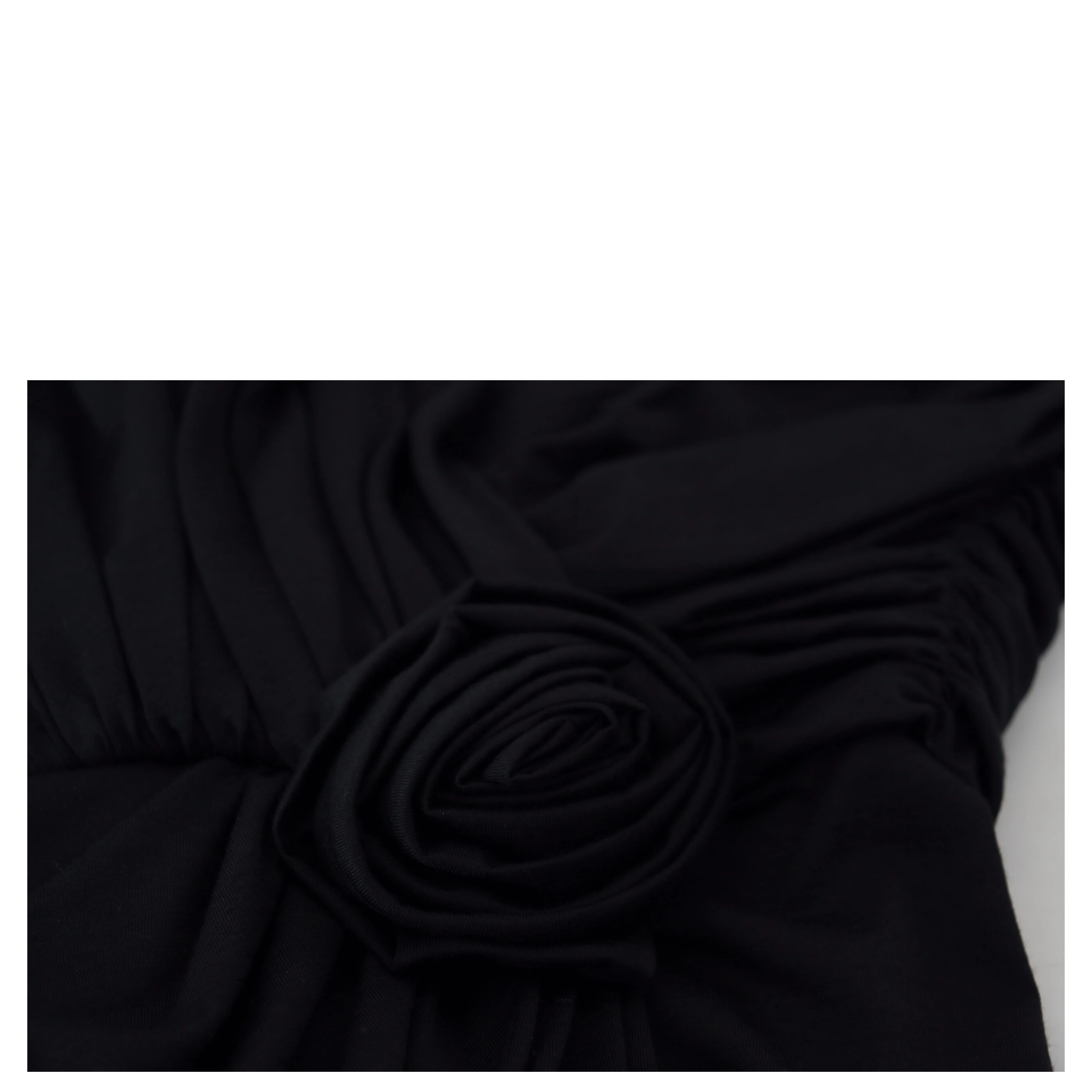 Black Wrap Sheath One Shoulder Wool Dress