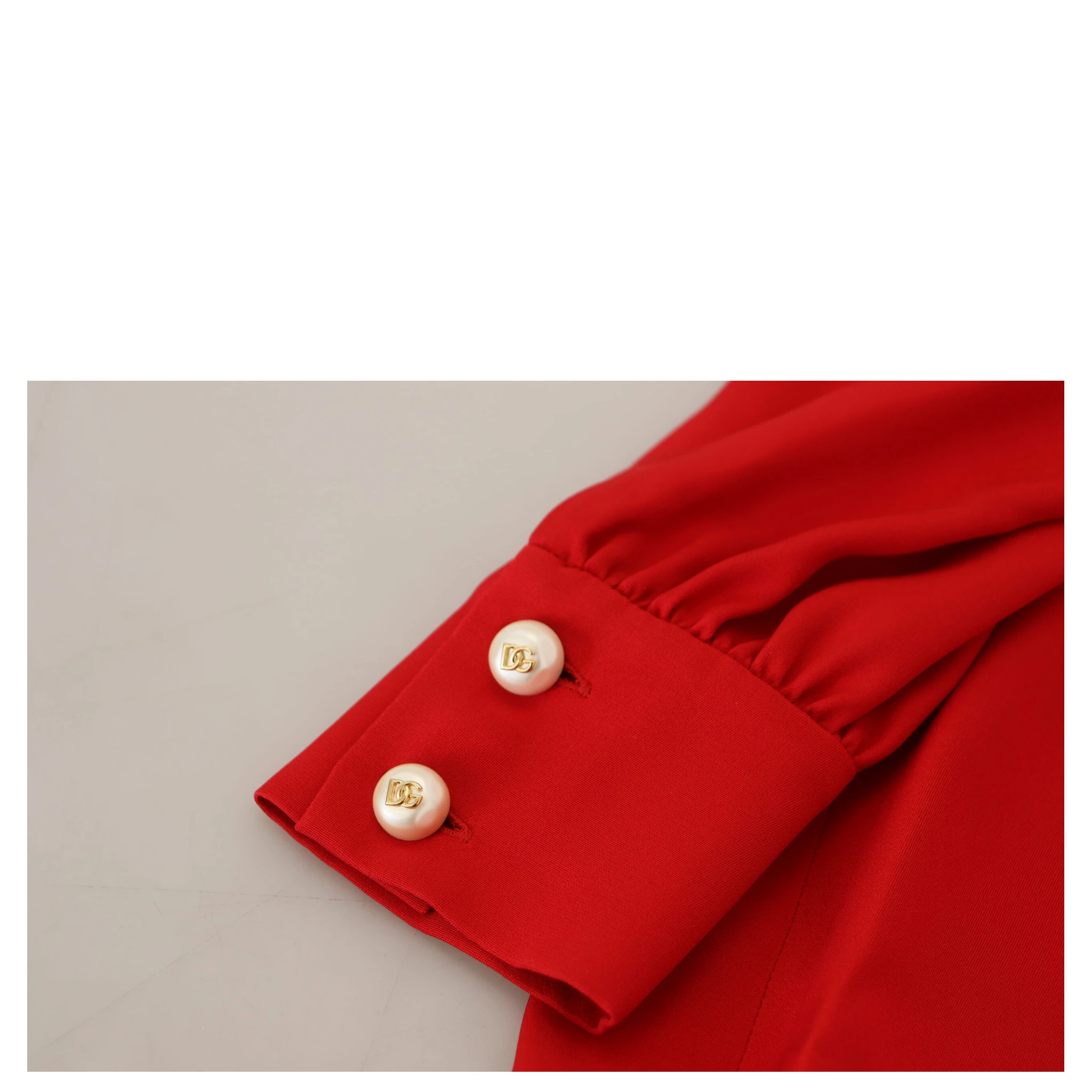 Red Silk Sheath A-line Knee Length Dress