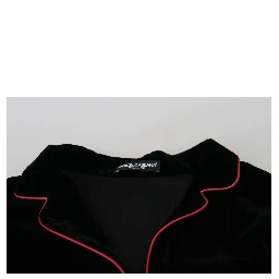 Black Button Belted Blazer Viscose Jacket