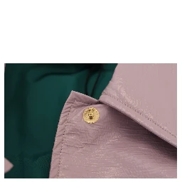 Purple Cotton Button Down Cropped Jacket