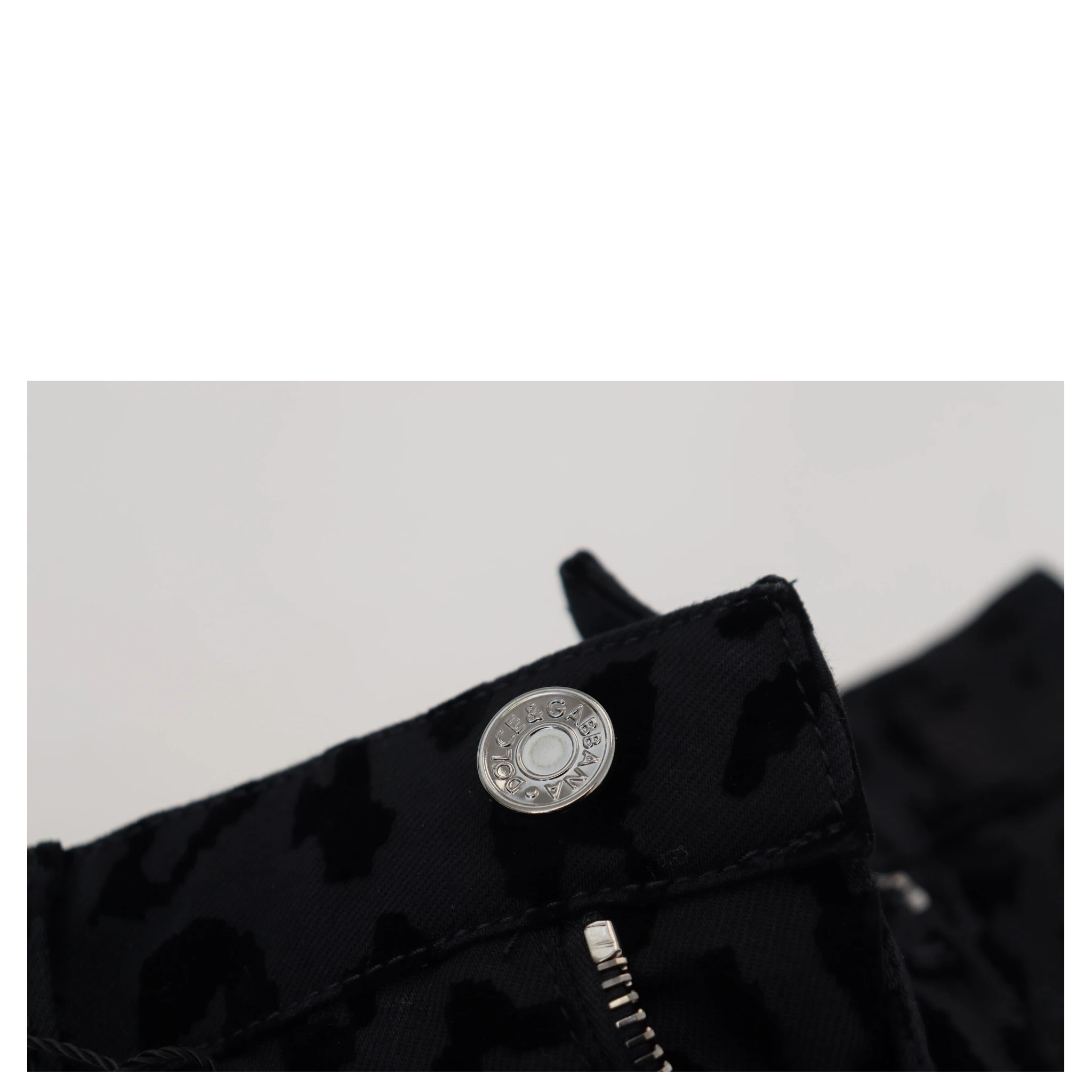 Black Denim Cotton Stretch Hot Pants Shorts