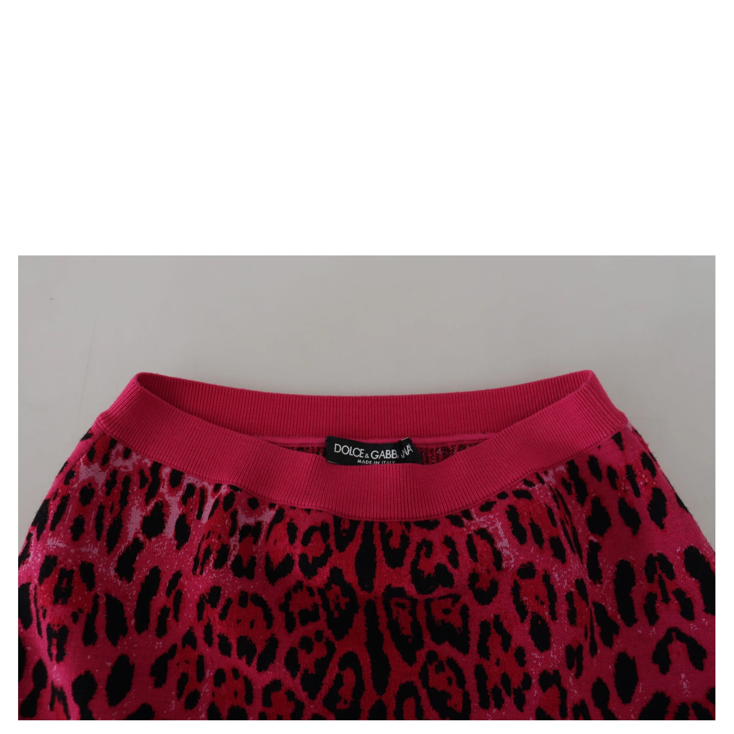 Pink Leopard High Waist A-line Mini Skirt