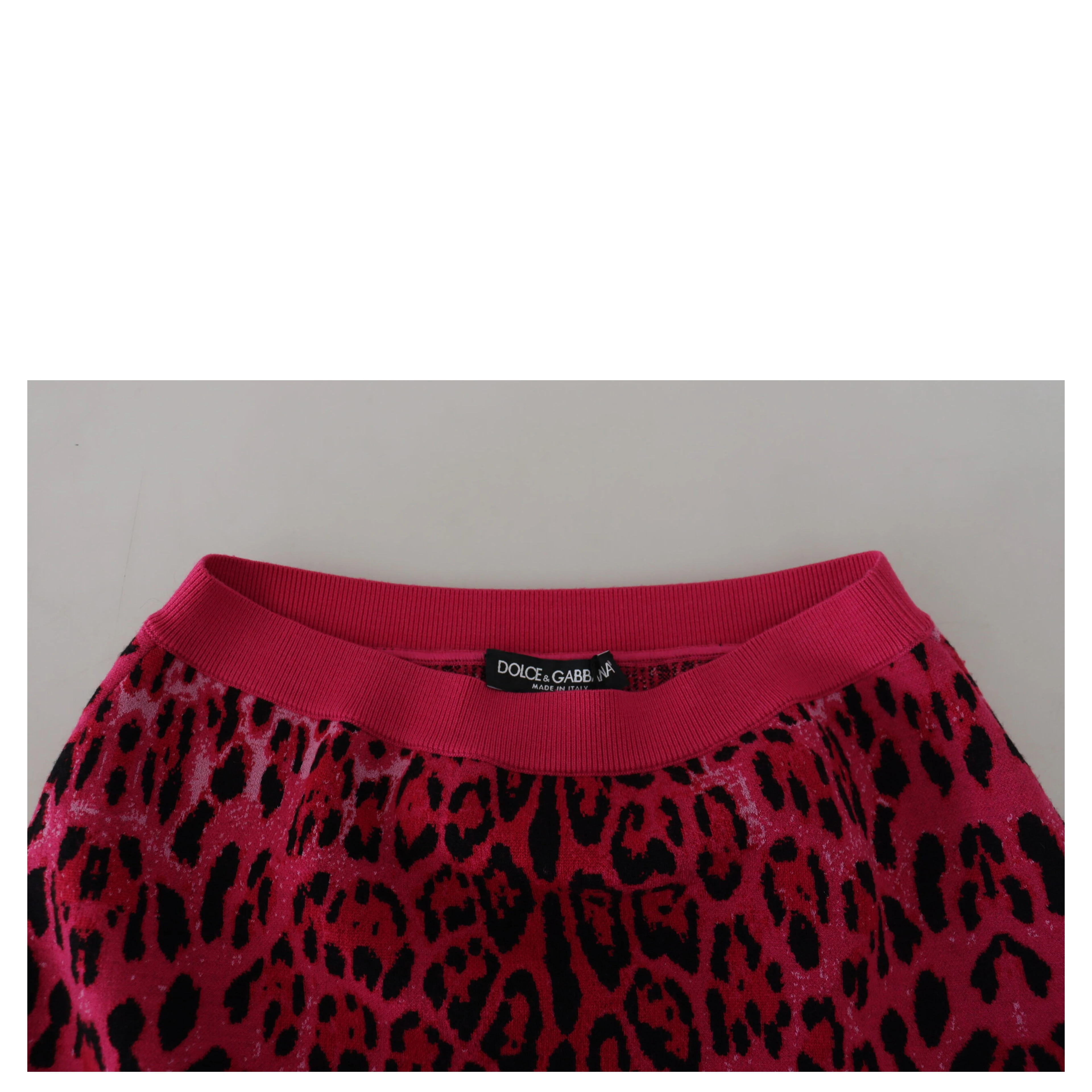 Pink Leopard High Waist A-line Mini Skirt