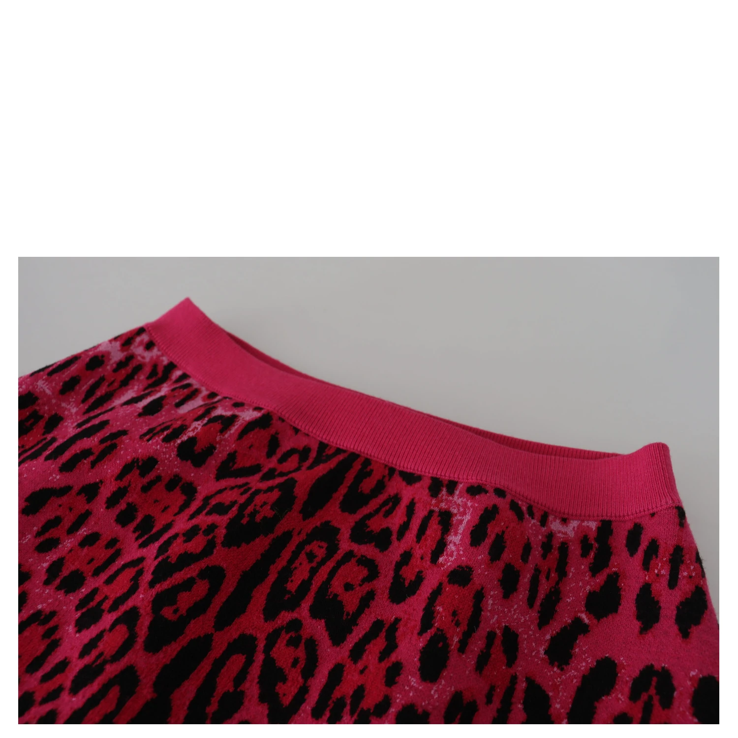Pink Leopard High Waist A-line Mini Skirt
