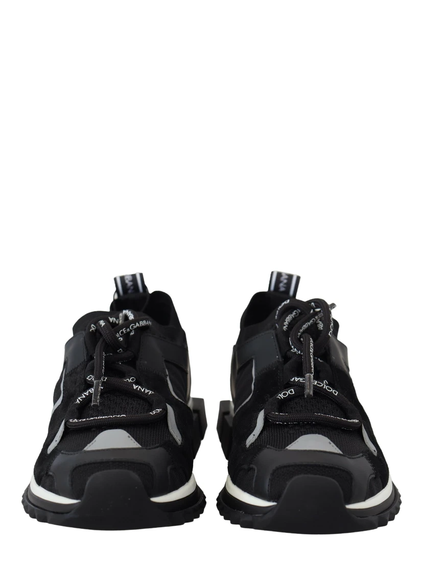 Black Mesh Sorrento Trekking Sneakers Shoes