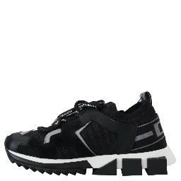 Black Mesh Sorrento Trekking Sneakers Shoes