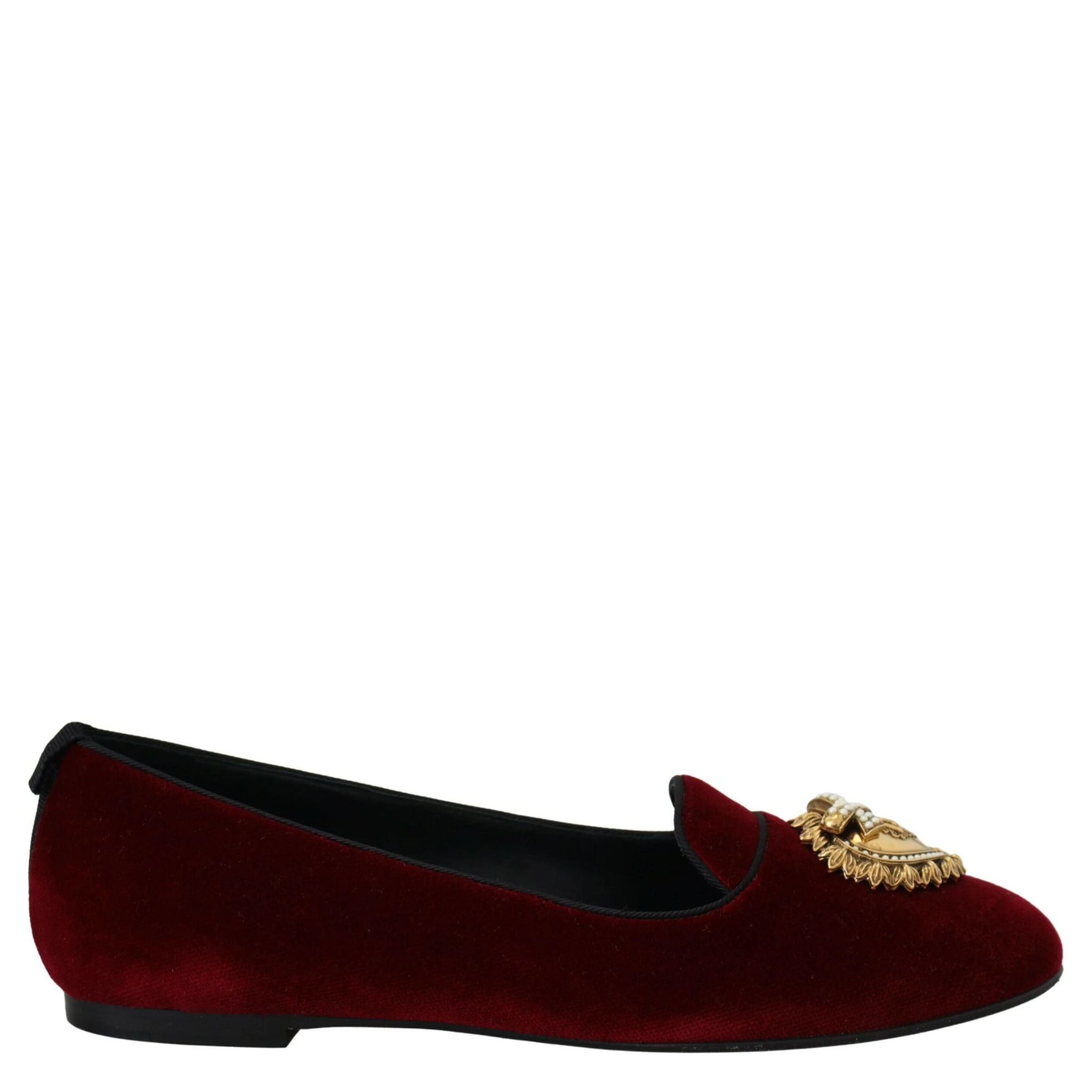 Bordeaux Velvet Slip-On Loafers Flats Shoes