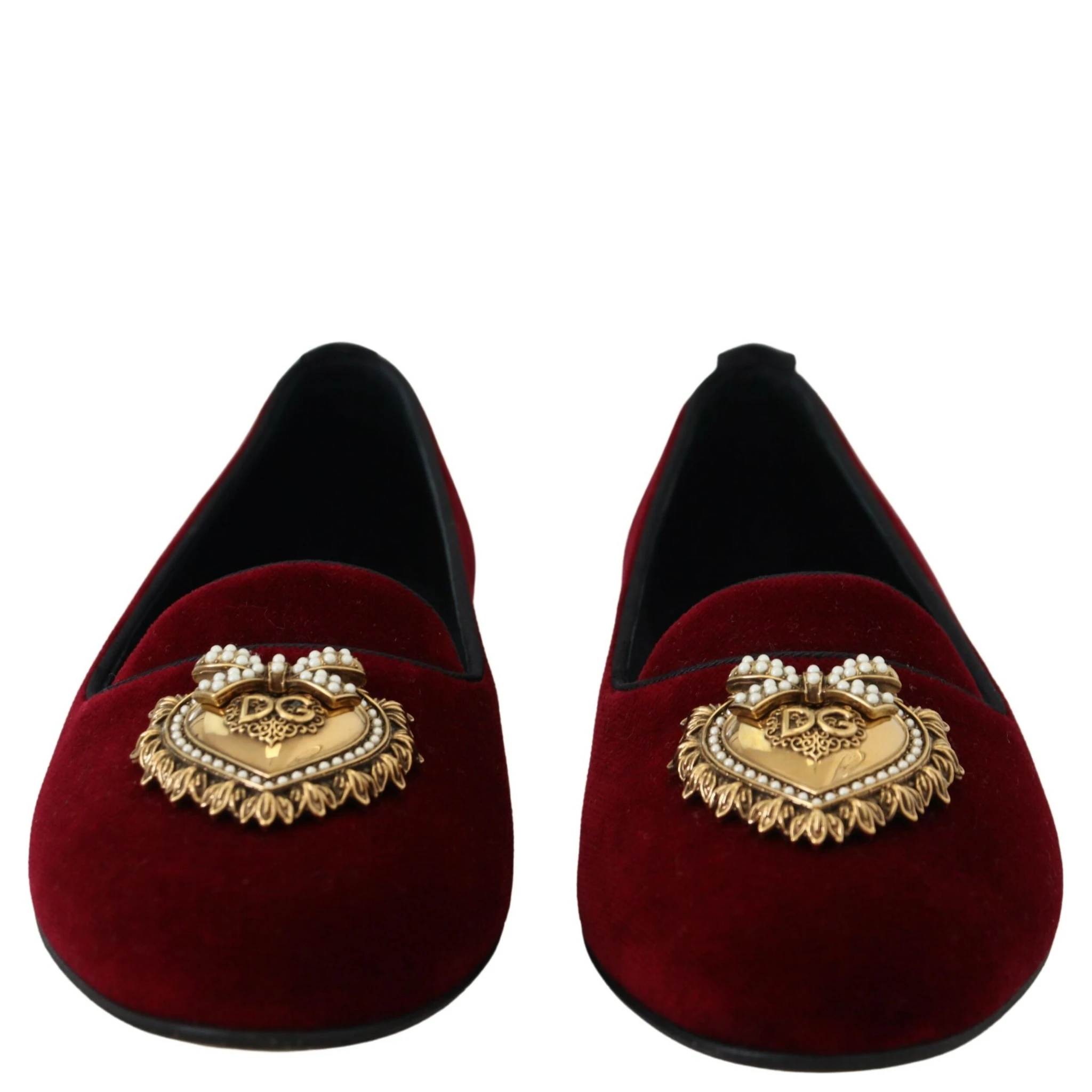 Bordeaux Velvet Slip-On Loafers Flats Shoes