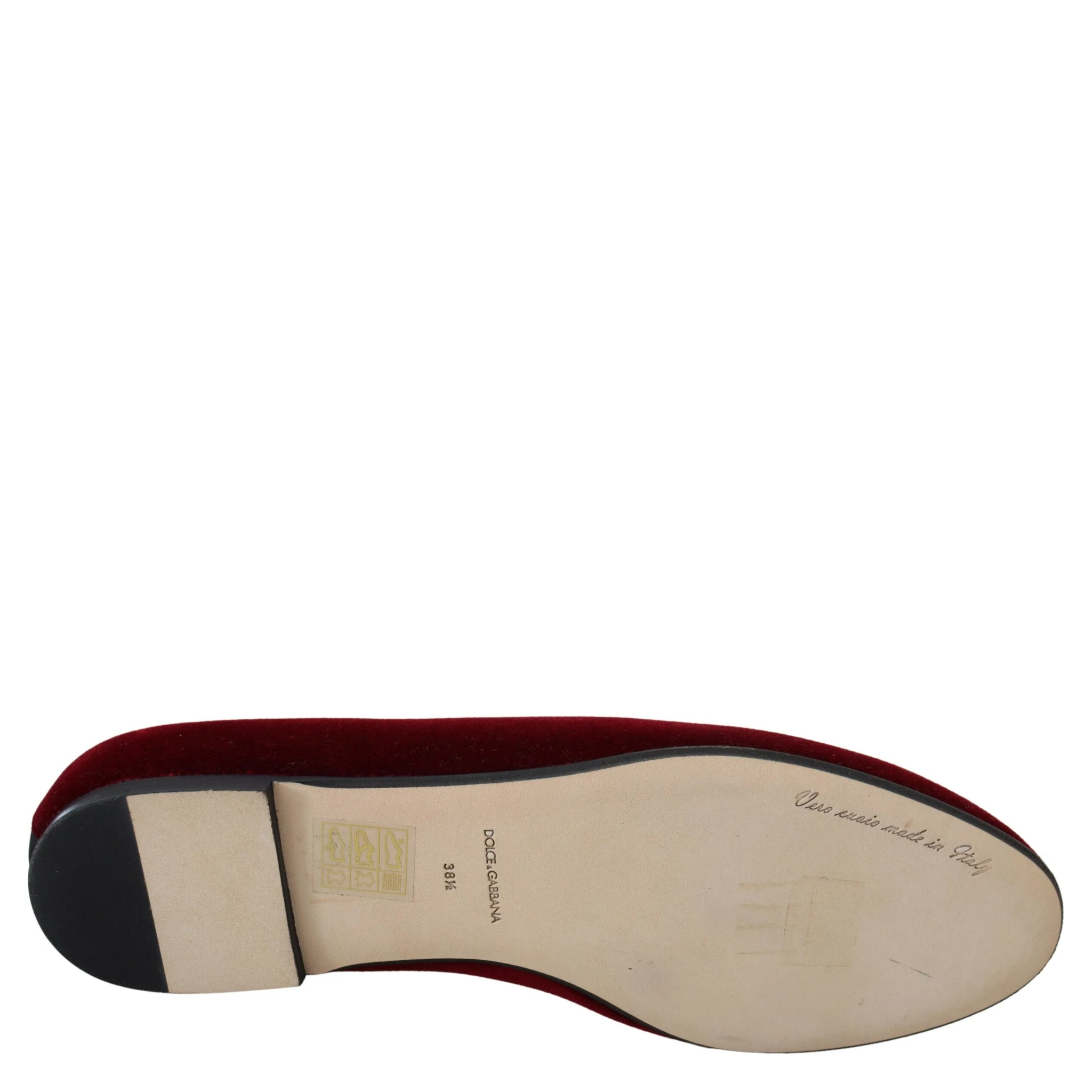 Bordeaux Velvet Slip-On Loafers Flats Shoes