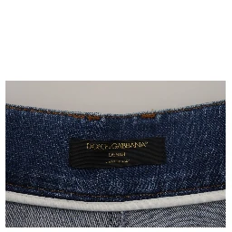 Blue High Waist Denim Cotton Stretch Jeans