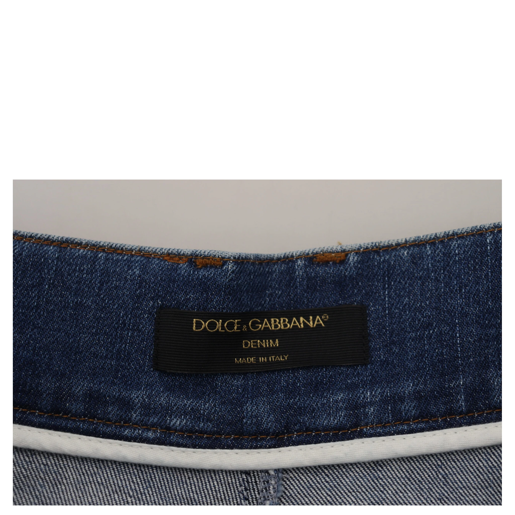 Blue High Waist Denim Cotton Stretch Jeans