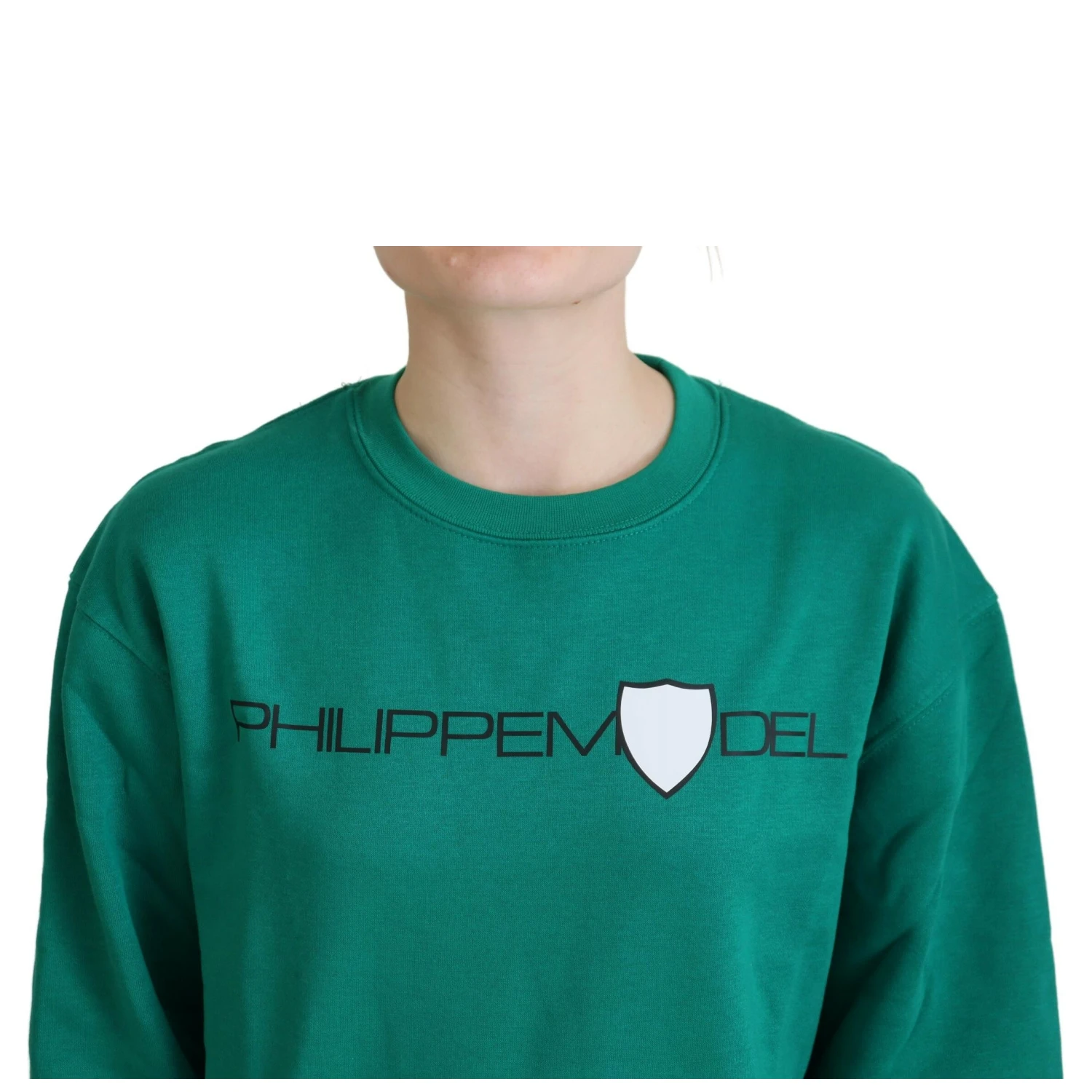 Green Printed Long Sleeves Pullover Sweater