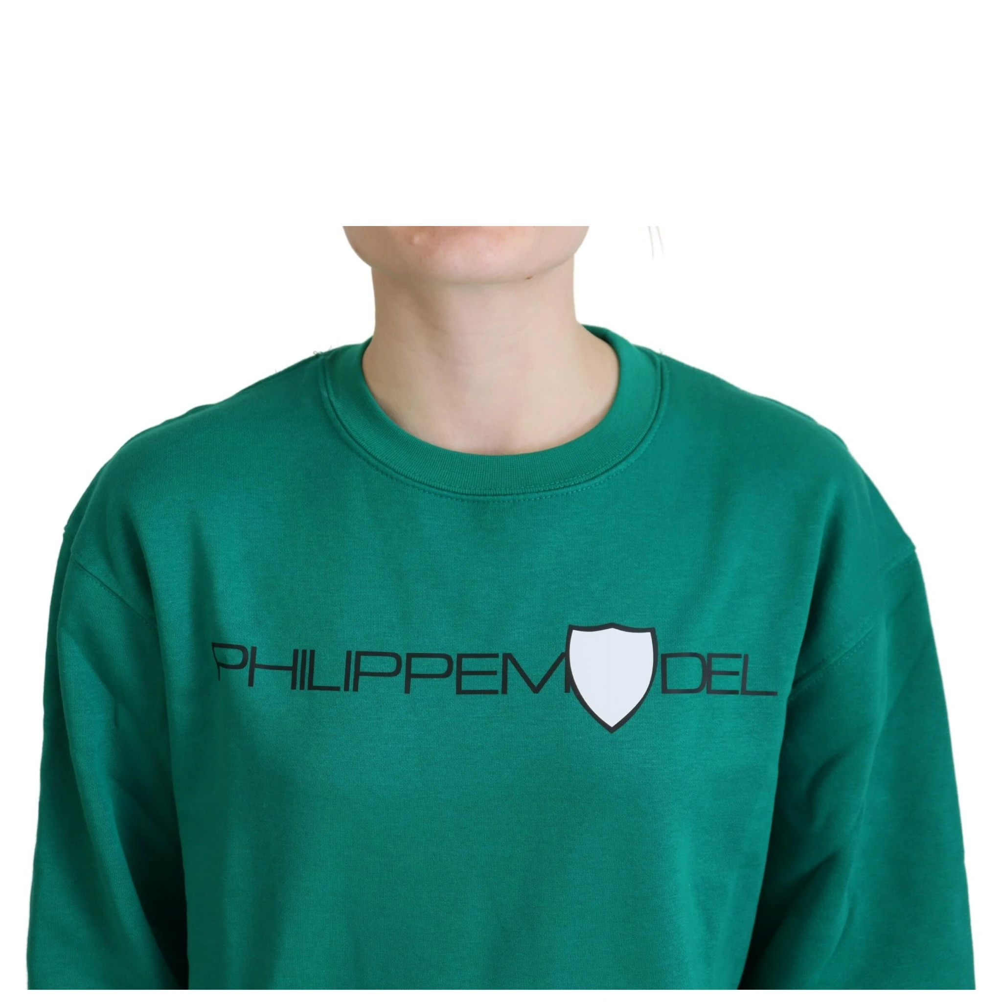 Green Printed Long Sleeves Pullover Sweater