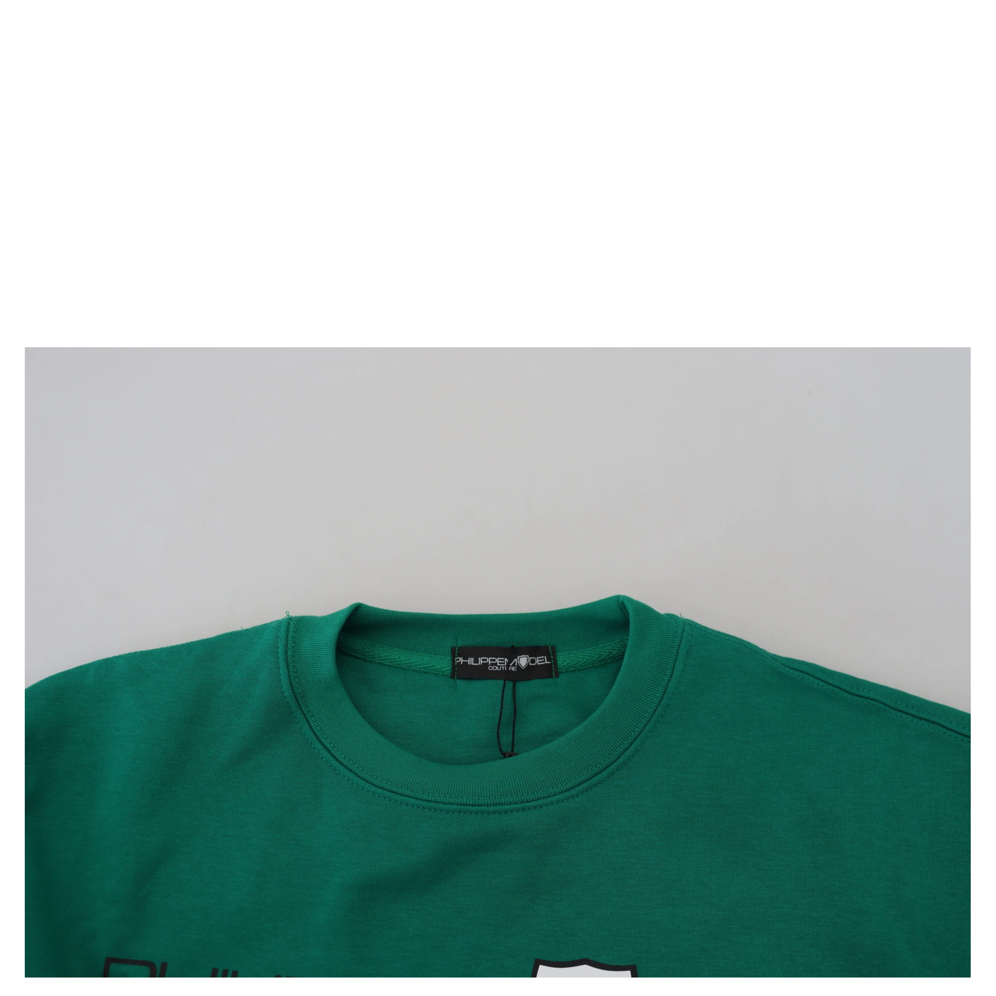 Green Printed Long Sleeves Pullover Sweater