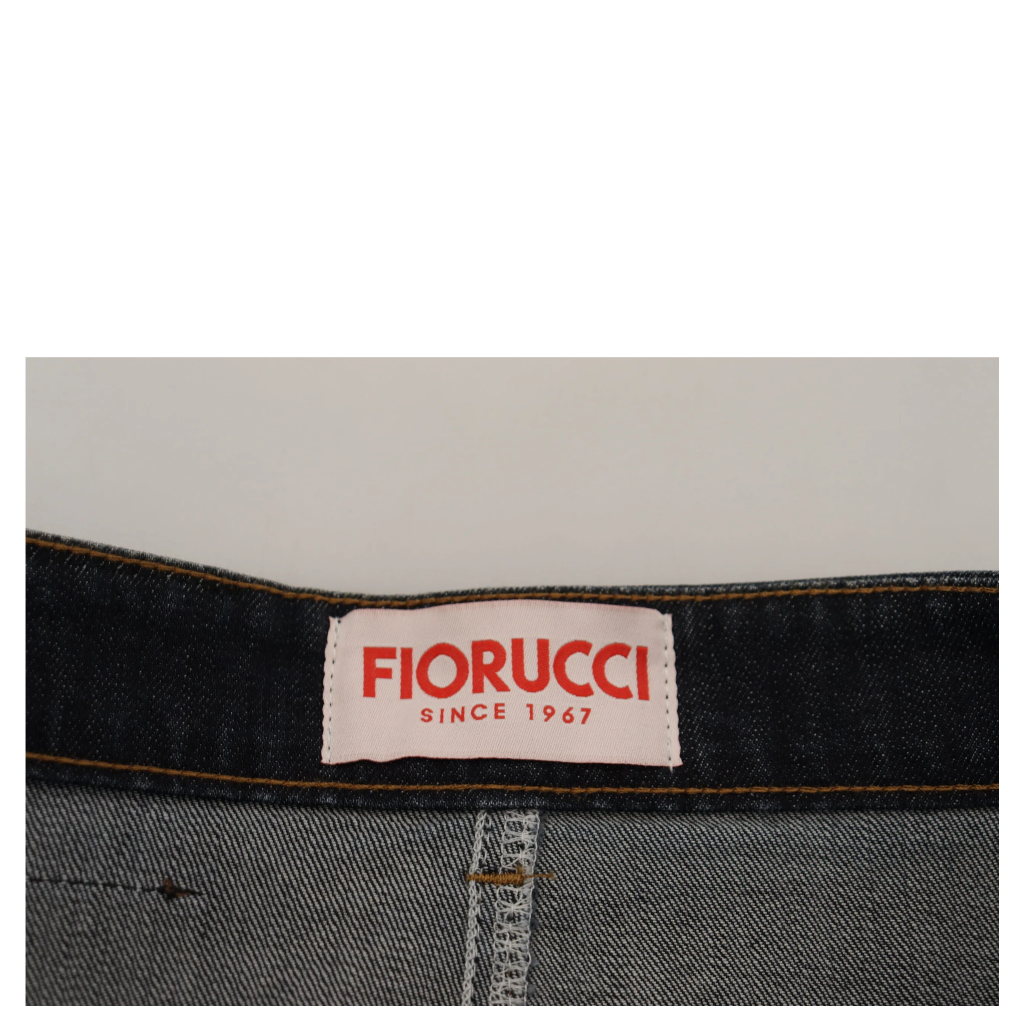 Dark Blue Washed Mid Waist Pencil Cut Denim Skirt